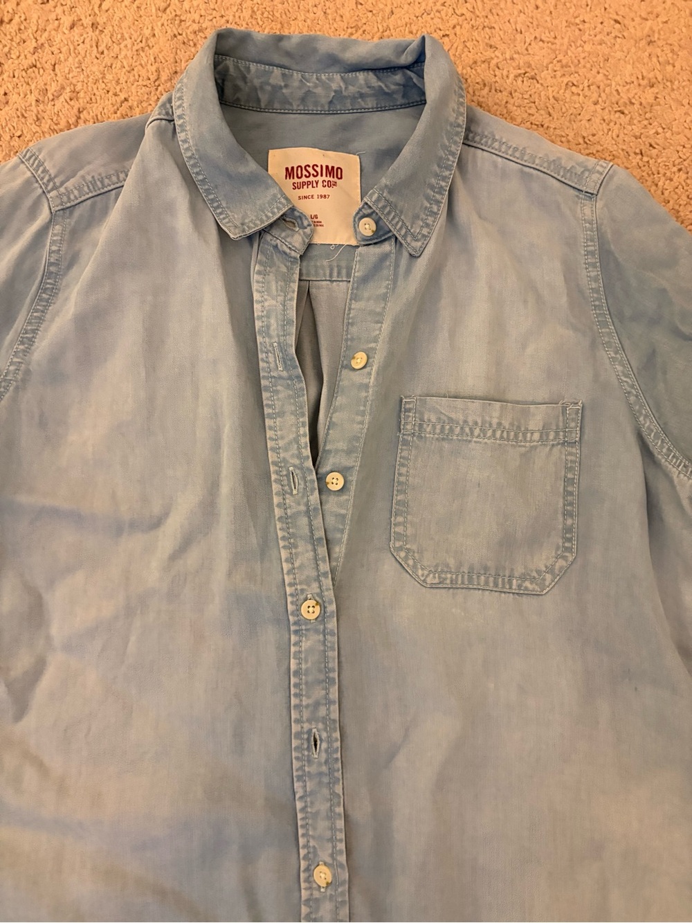 Mossimo Supply Co. Woman’s Light Blue Denim Shirt